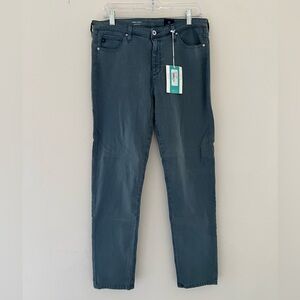 AG Adriano Goldschmied Womens Jeans 31 Gray/Green Prima Ankle Cigarette Jeans
